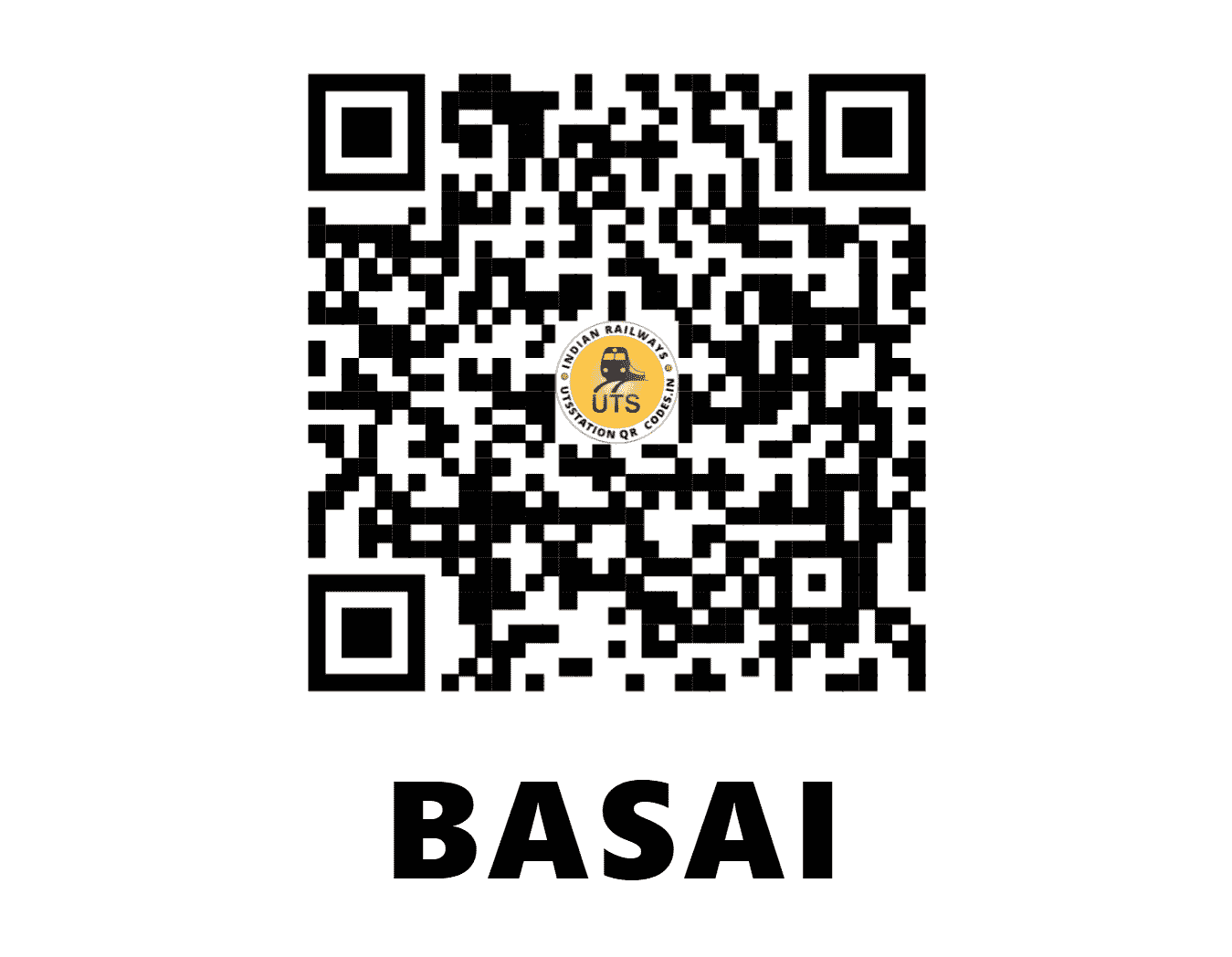 UTS QR Code for BASAI - BZY - NC (MADHYA PRADESH)